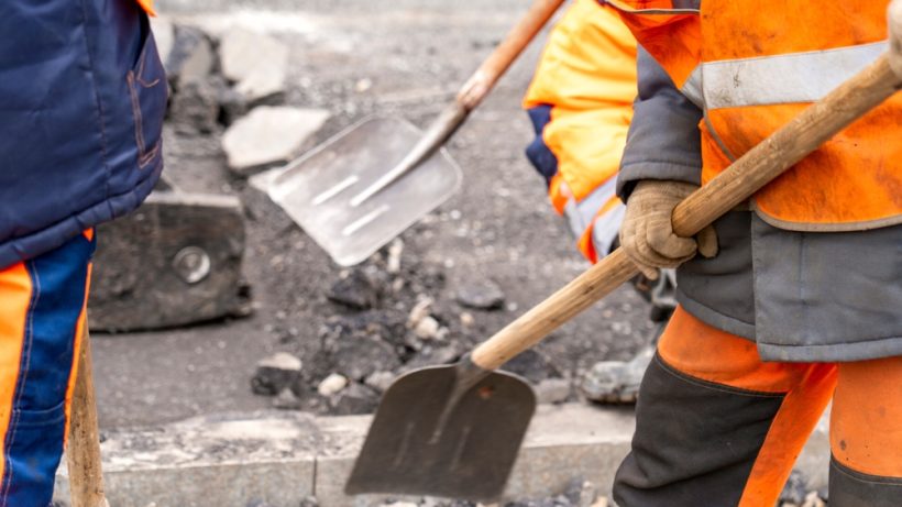 construction worker working outside